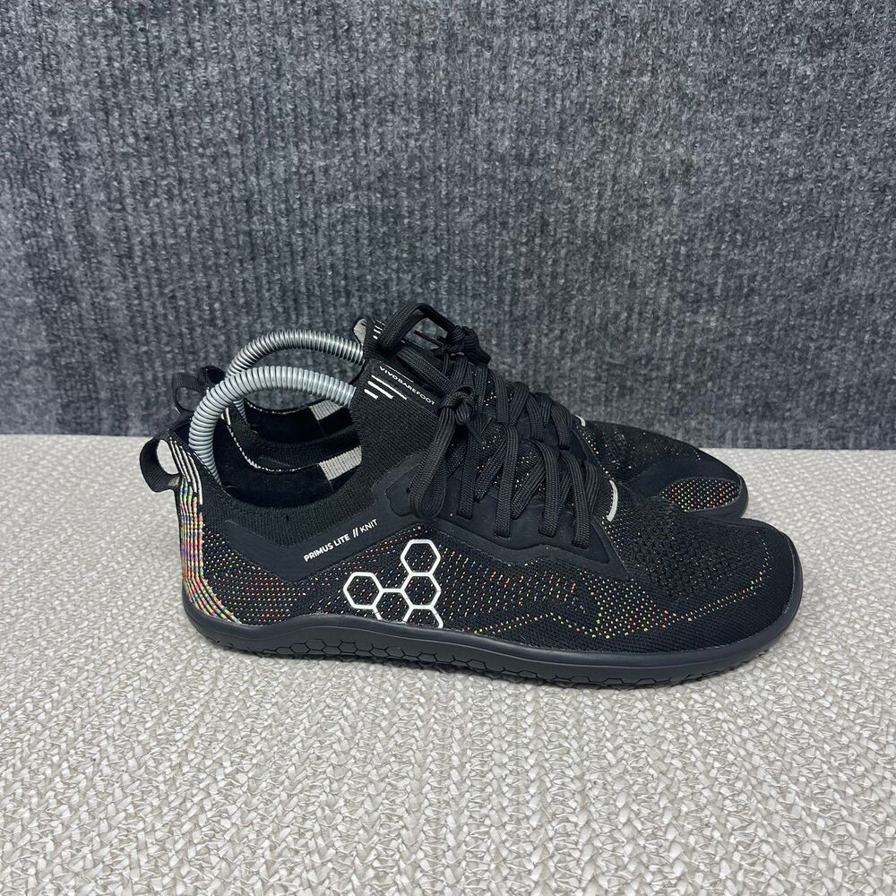 Vivobarefoot Primus Lite Knit Barefoot Shoes Black Multicolor Womens 38 / US 7.5